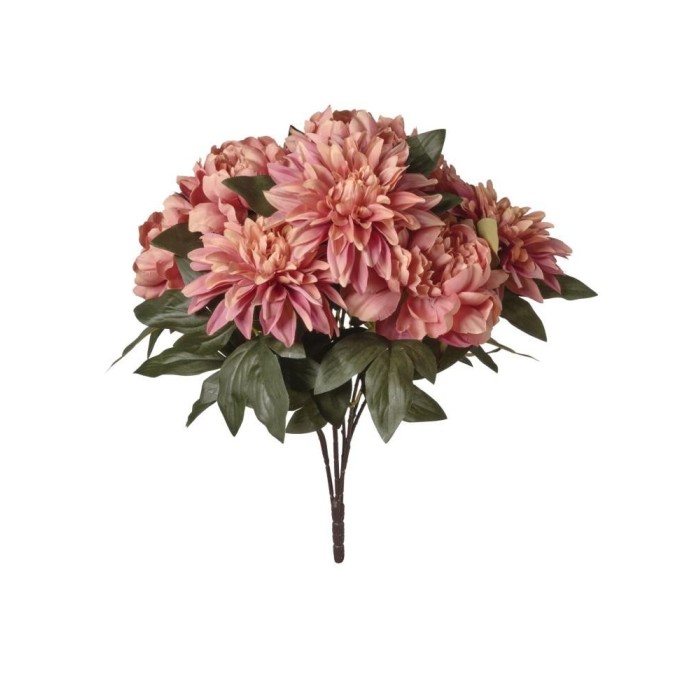 MAZZO DALIE E PEONIE X9 CM53 OLD PINK